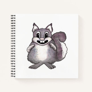 Carnet Dessin de bande dessinée d'écureuil heureux 