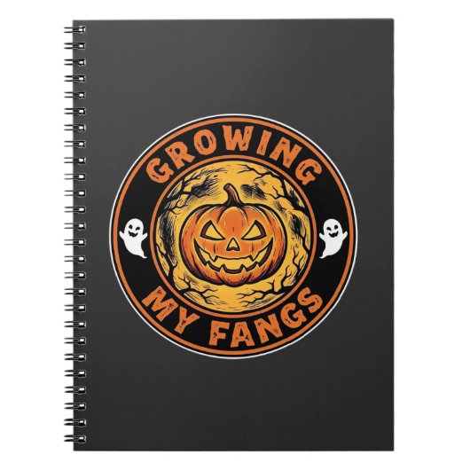 Carnet Dessin de citrouille d'Halloween de fantôme de cro (Devant)