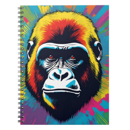 Carnet Dessin de dessin de peinture Gorilla Pop (Devant)