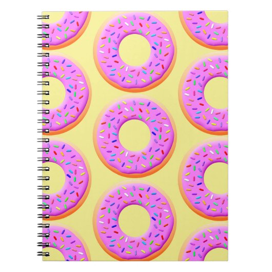 Carnet Dessin de donut mignon avec pépites (Devant)