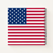 Carnet Dessin de fierté de drapeau américain USA (Dos)