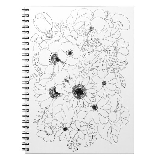 Carnet dessin de l'armature de fleurs (Devant)