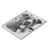 Carnet Dessin de l'art animal de chien de Pitbull sur la (Côté gauche)
