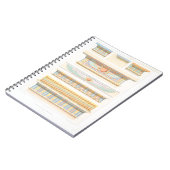 Carnet Dessin de ligne d'art de l'architecture égyptienne (Côté gauche)