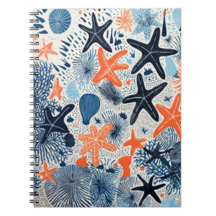 Carnet Dessin de motif de plage Starfish