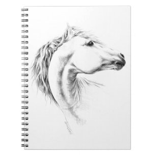 Carnet Dessin de portrait de cheval dessin d'art équestre