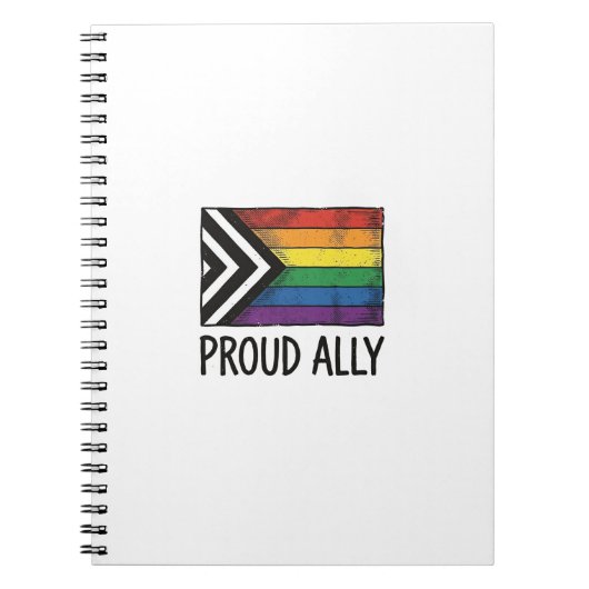 Carnet Dessin de T-Shirt Vectoriel Drapeau de Fierté Alli (Devant)