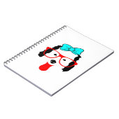 Carnet Dessin de tête de chien drôle mignon (Côté gauche)