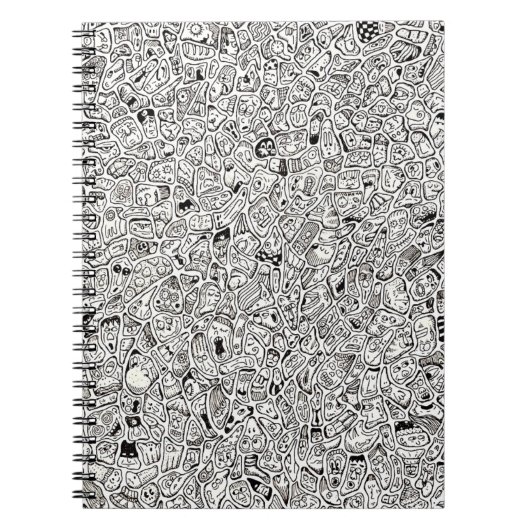 Carnet Dessin de visages de dessins animés drôles (Devant)