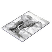 Carnet dessin d'éléphant africain dans la conception de (Côté gauche)