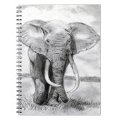 Carnet dessin d'éléphant africain dans la conception de (Devant)