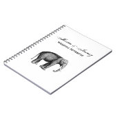 Carnet Dessin d'éléphant vintage (Côté gauche)