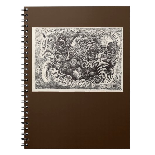 Carnet Dessin d'encre de bête hybride (Devant)