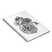 Carnet Dessin d'encre de serpent (Côté Droit)