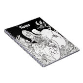 Carnet Dessin d'encre de trait de dragon à éclos (Côté Droit)