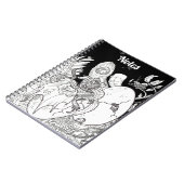 Carnet Dessin d'encre de trait de dragon à éclos (Côté gauche)