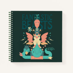 Carnet Dessin Des Bêtes Fantastiques Émergent De Suitcase