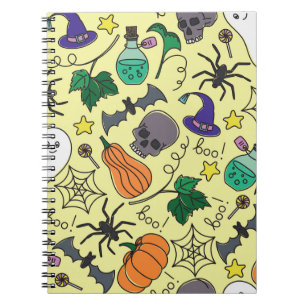 Carnet Dessin d'Halloween : Motif Vintage vibrant
