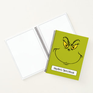 Carnet Dessin du visage du Grinch qui a volé Noël