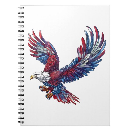 Carnet Dessin d'un aigle, concept 4 juillet (Devant)