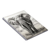 Carnet Dessin d'un crayon d'éléphant africain (Côté Droit)