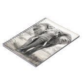 Carnet Dessin d'un crayon d'éléphant africain (Côté gauche)