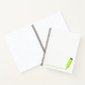 Carnet Dessin d'une ligne droite avec un surligneur vert (Intérieur)