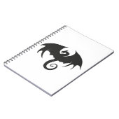 Carnet Dessin d'une silhouette de dragon noir (Côté gauche)