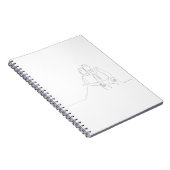 Carnet Dessin en ligne continue de mignon couple romantiq (Côté Droit)