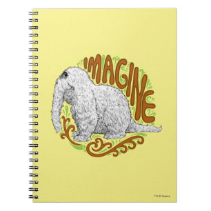 Carnet Dessin esquissé noir et blanc de Snuffleupagus