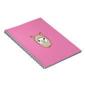 Carnet Dessin face de llama mignon (Côté Droit)