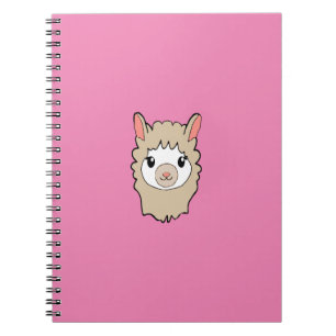 Carnet Dessin face de llama mignon