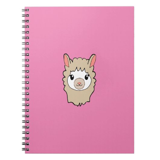 Carnet Dessin face de llama mignon (Devant)