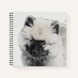Carnet Dessin Keeshond Chiot - Joli dessin original Chien