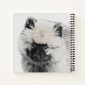 Carnet Dessin Keeshond Chiot - Joli dessin original Chien (Dos)