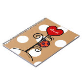 Carnet Dessin mignon personnalisé de coccinelle (Côté gauche)