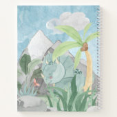 Carnet Dessin personnalisé de Tricératops dinosaure migno (Dos)