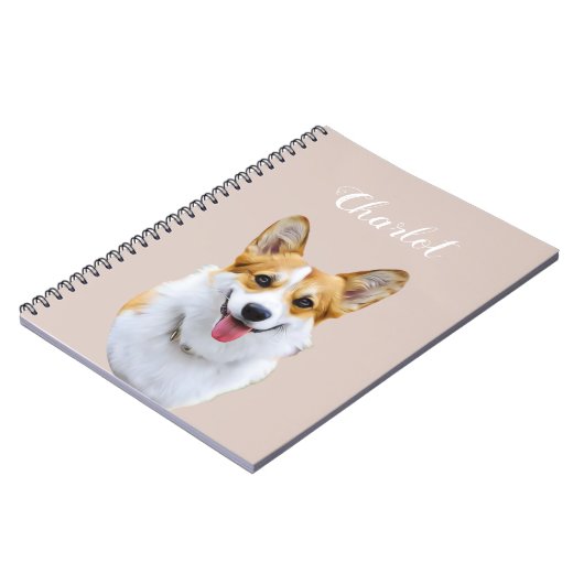 Carnet Dessin personnalisé Welsh Corgi Dog (Côté gauche)