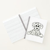 Carnet Dessin simple de contour de chien Dalmatien rembou (Intérieur)