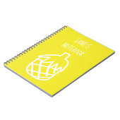 Carnet Dessin simple et moderne d'ananas mignon jaune (Côté gauche)
