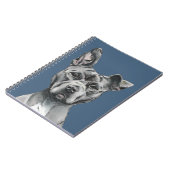 Carnet Dessin Stalky gris de chien de pitbull (Côté gauche)