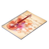 Carnet Dessin sur l'arrière - plan d'aquarelle du violon (Côté gauche)