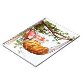 Carnet Dessin vintage : Bébé dans un hamac (Côté gauche)