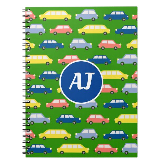 Carnet Dessins Animés de Voitures Initiales (Devant)