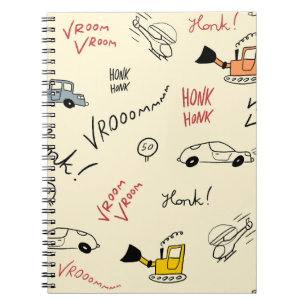 Carnet Dessins de voiture sans couture : drap de lit pour