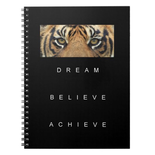 Carnet Dessus inspiré de motivation élégant de tigre de (Devant)