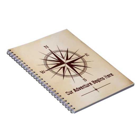 Carnet Destination Coordinates Compass | Travel Wedding (Côté Droit)