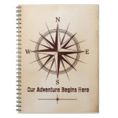 Carnet Destination Coordinates Compass | Travel Wedding (Devant)