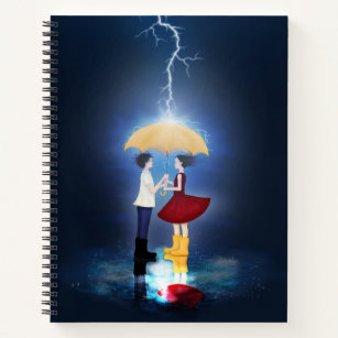 Carnet Détail De Lovestruck - Couple Sharing Umbrella