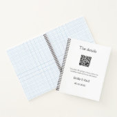 Carnet Détails mariage Web scan QR ajouter nom couple (Intérieur)